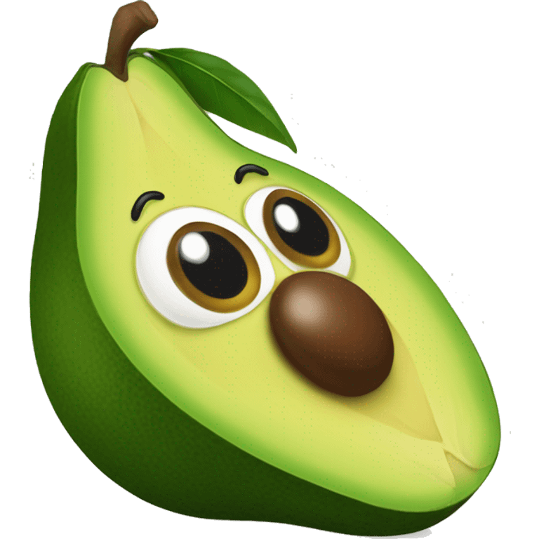 Potaxie avocado with cute eyes emoji