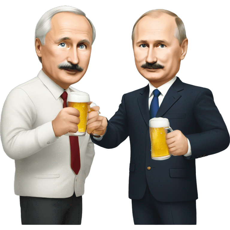 Putin drinks beer with Lukashenko emoji