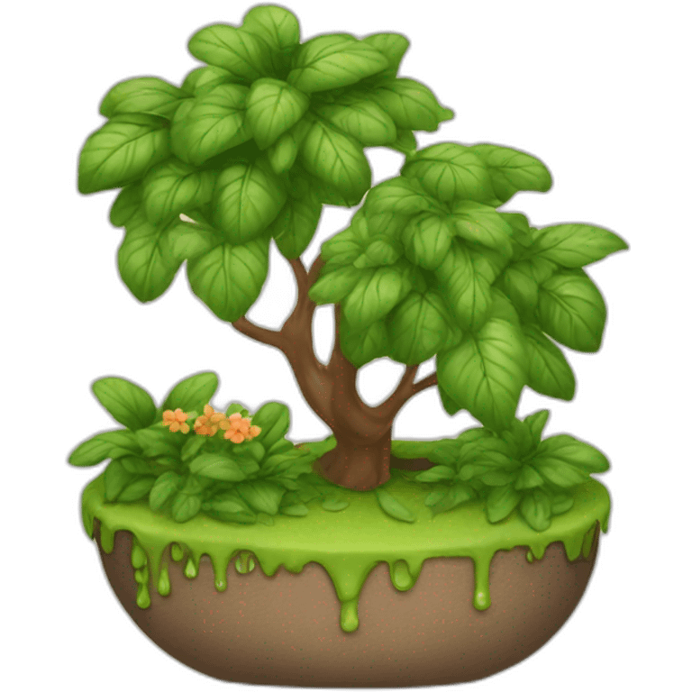 Jardinagem com café emoji