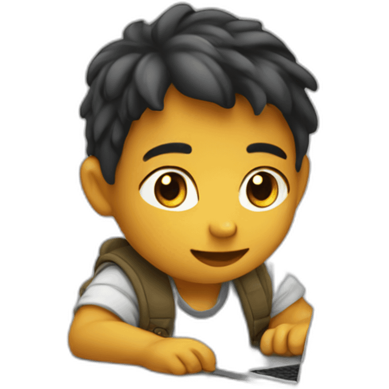 young programmer learning code for the first time emoji