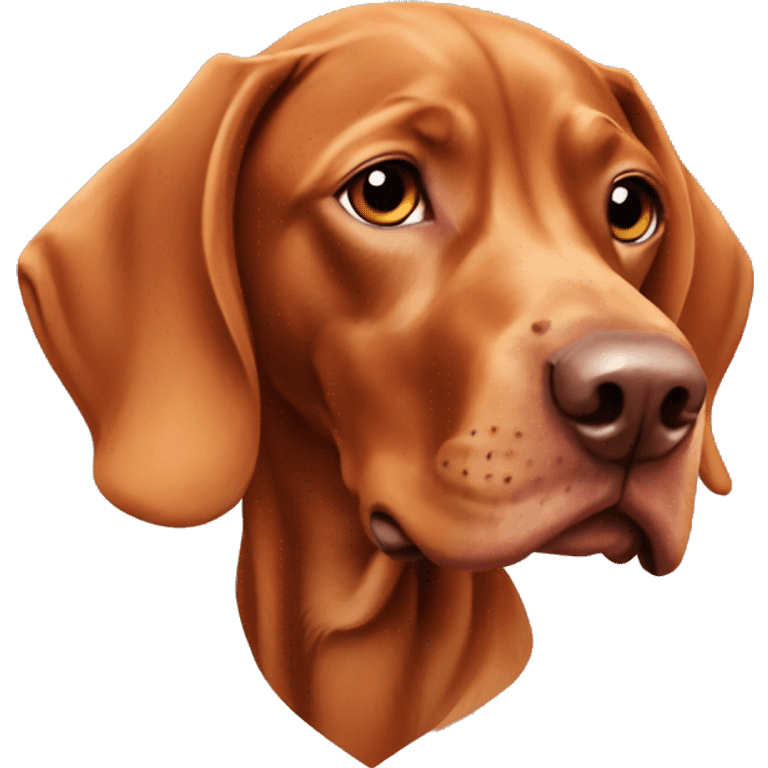 Vizsla with heart emoji