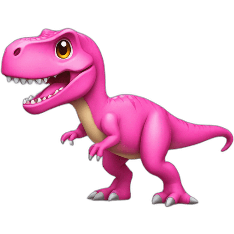 dinosaur trex pink emoji