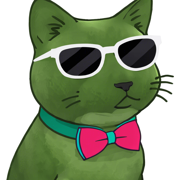 Cat with sunglasses emoji