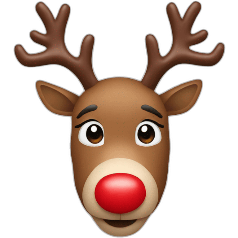 RUDOLPH with red nose emoji