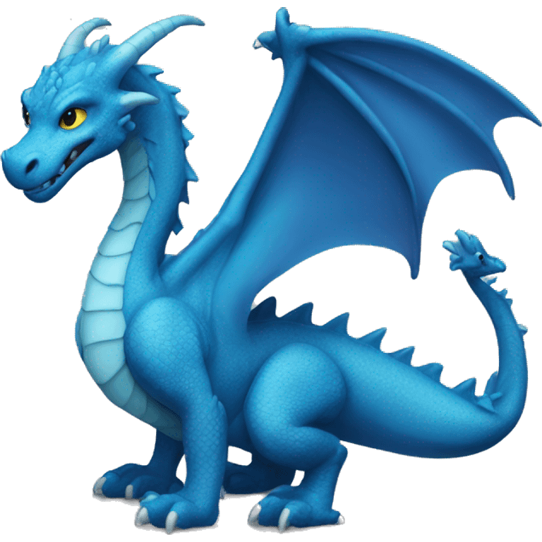 A adult dragon named Sapphira is blue and graceful emoji