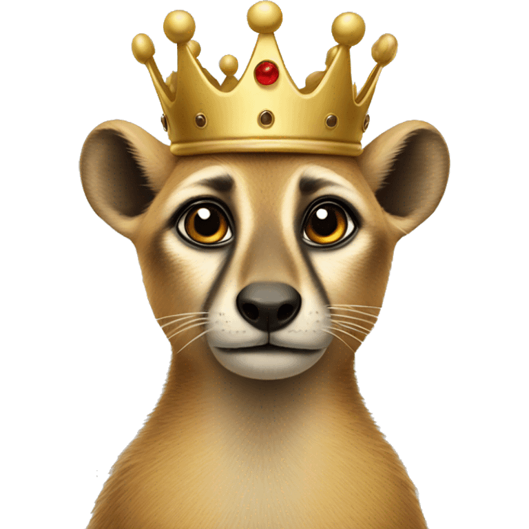 suricate with a crown emoji