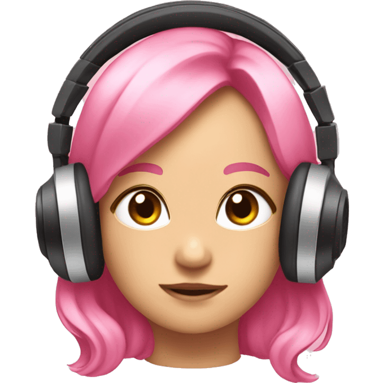 pink bows on headphones  emoji