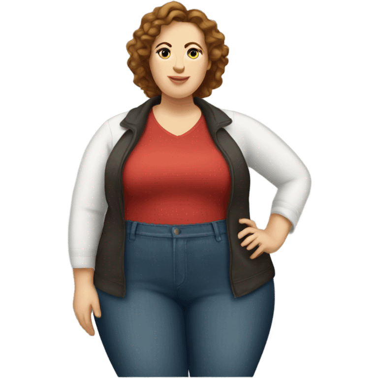 plus size white woman emoji