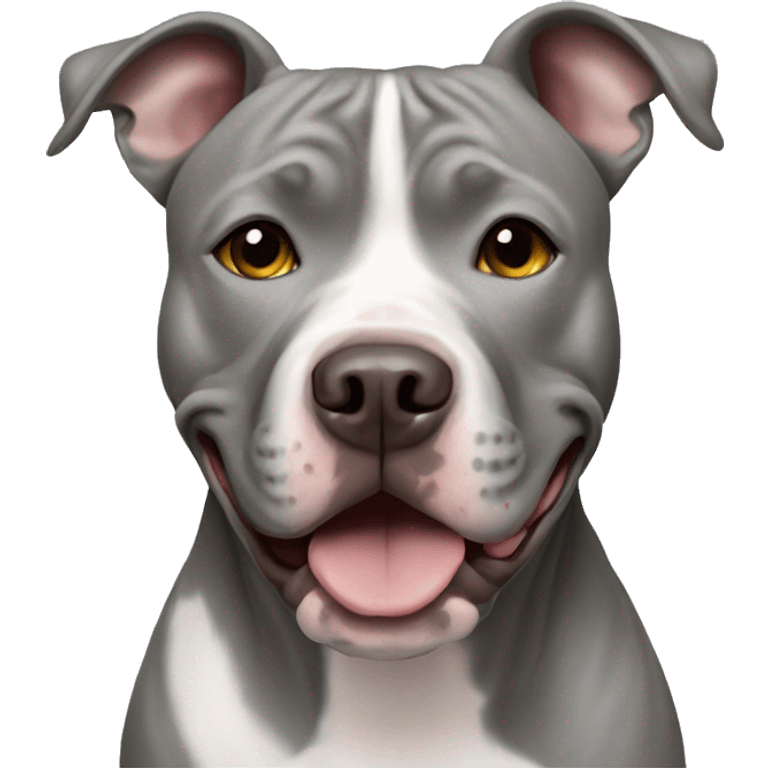 grey pit bull  emoji