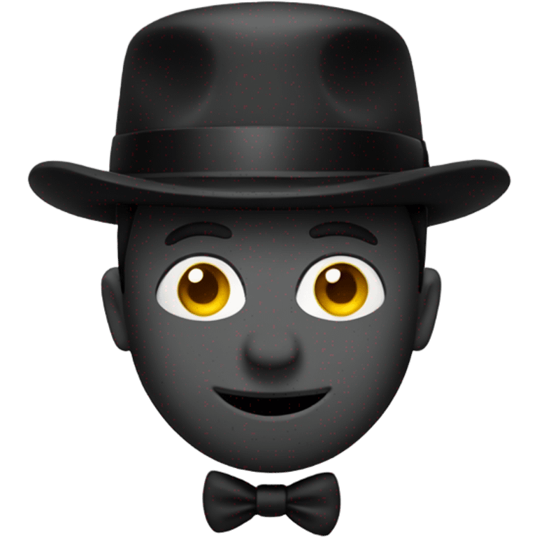 Plain Black bowler hat emoji