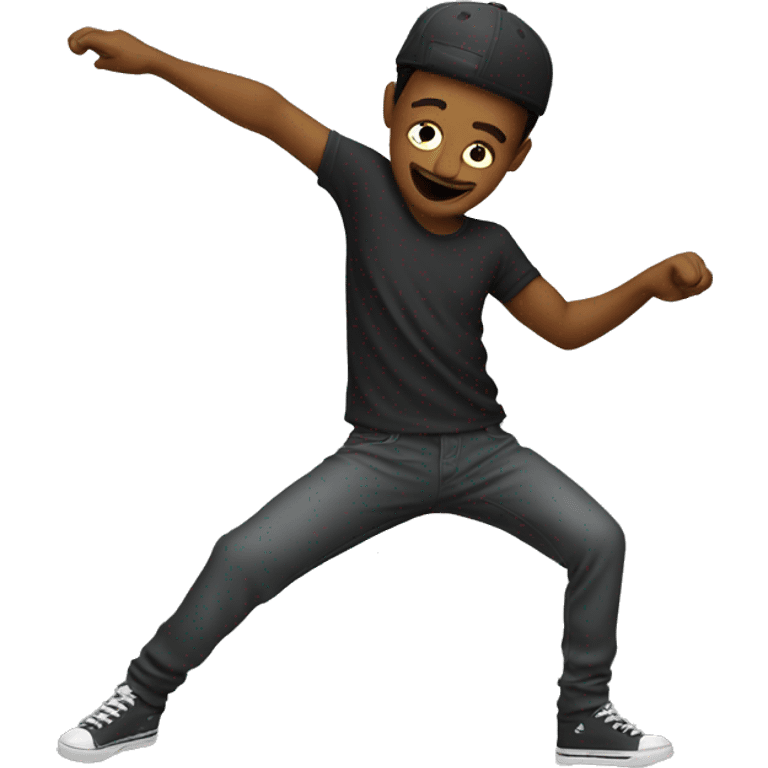 Guy dabing emoji