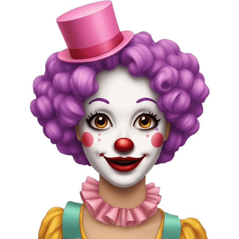 coquette clown emoji