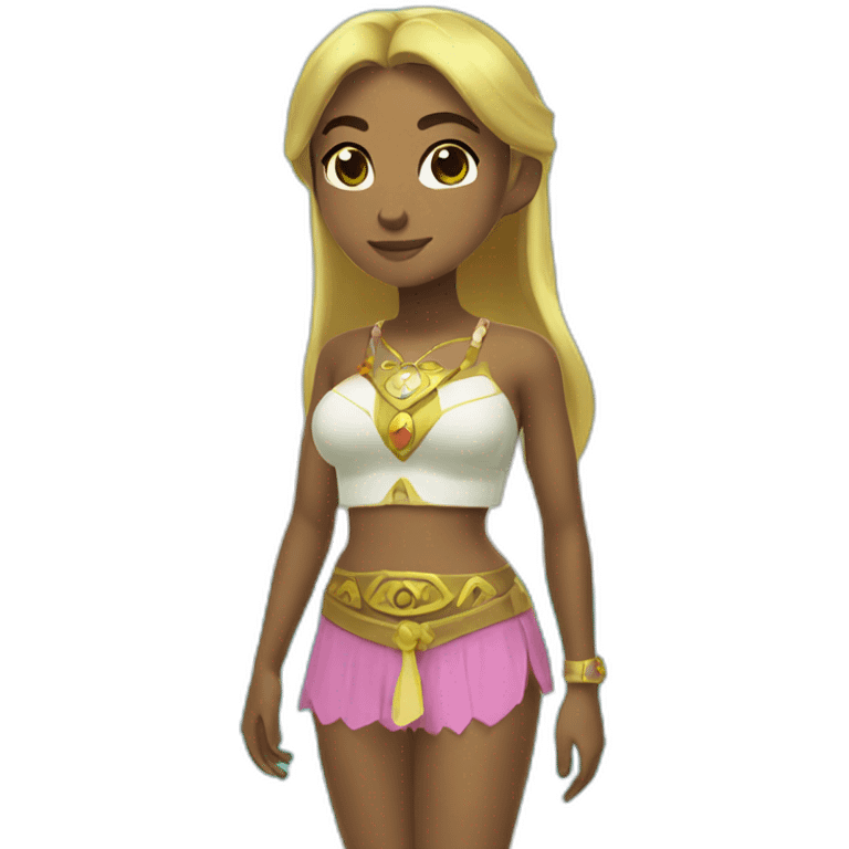 Princess zelda with beach clothes emoji