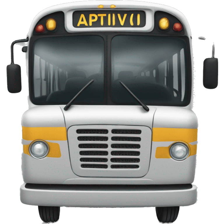 Bus with the letters APTIV  emoji