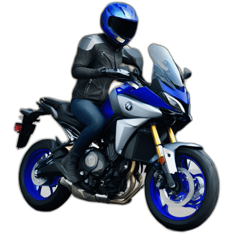 Yamaha Tracer 7 blue silver 2022 emoji