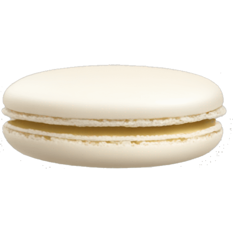 A White macaron emoji