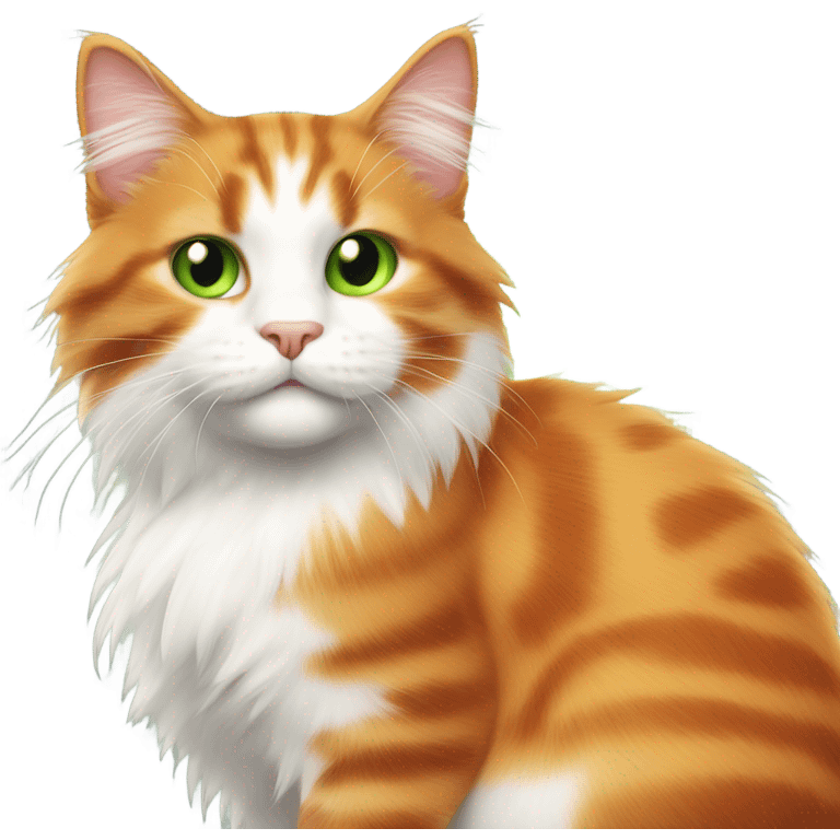 Orange and White cat emoji