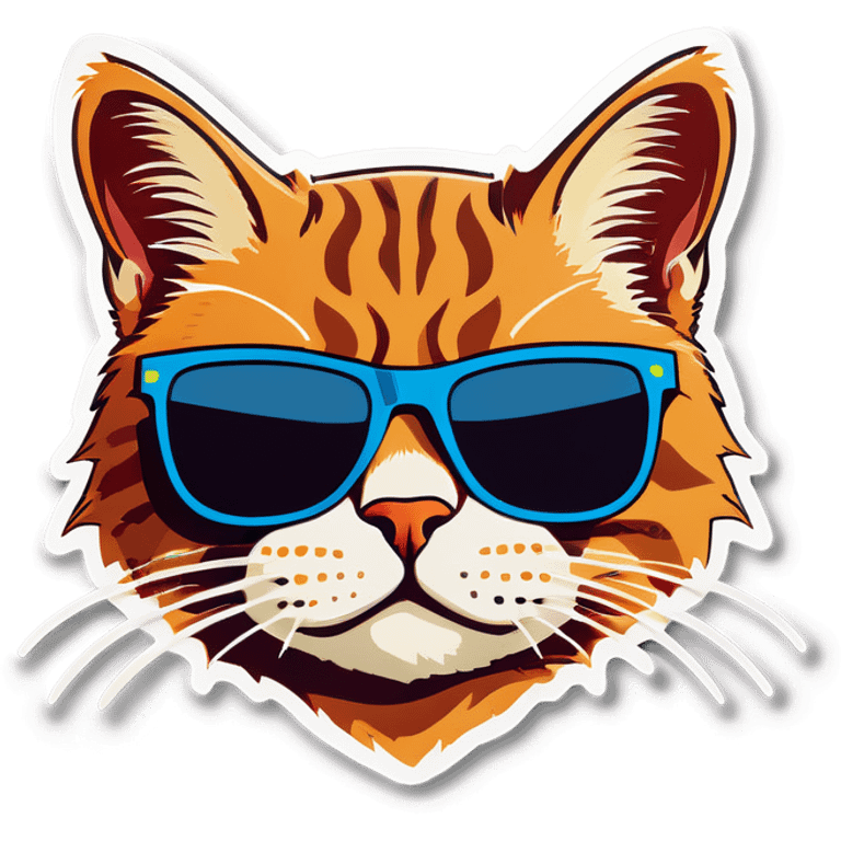 Cat with sunglasses emoji