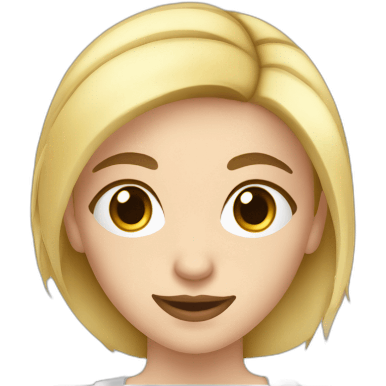 Fille blanche avec une cicatrice dans les sourcils emoji