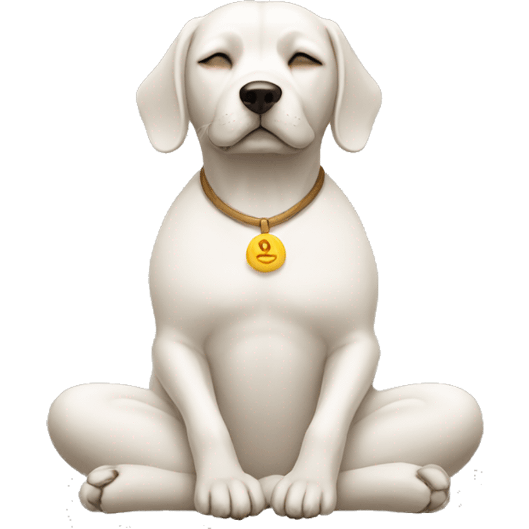 meditating dog emoji