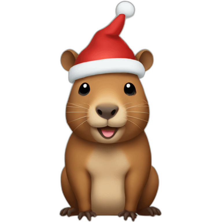 Capibara with a critmas emoji