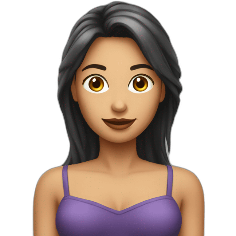 Femme de 20 ans sexy avec corps vue en entier emoji