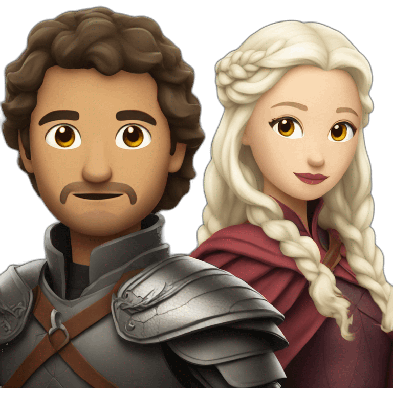 Deanerys Targaryen and dragon emoji