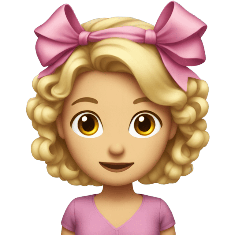 A girl with a bow in her hair emoji