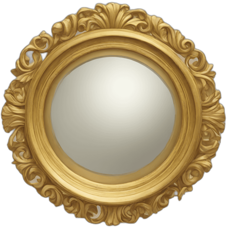 circular mirror with gold border emoji