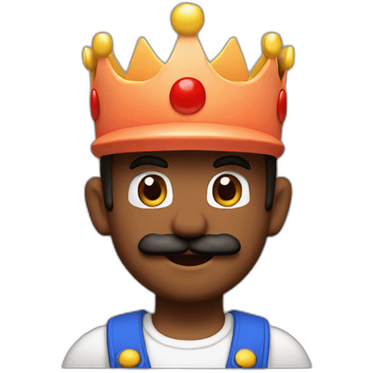 Mario with peach crown emoji