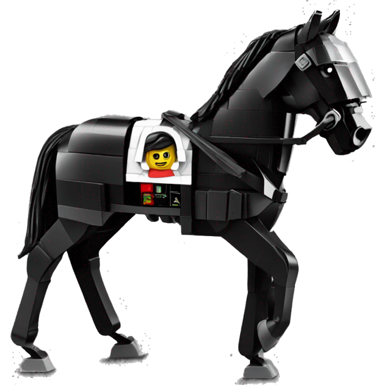 Lego horse racing Darth Vader’s horse  emoji