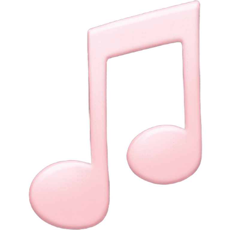 Pale pink music note with pale pink heart  emoji