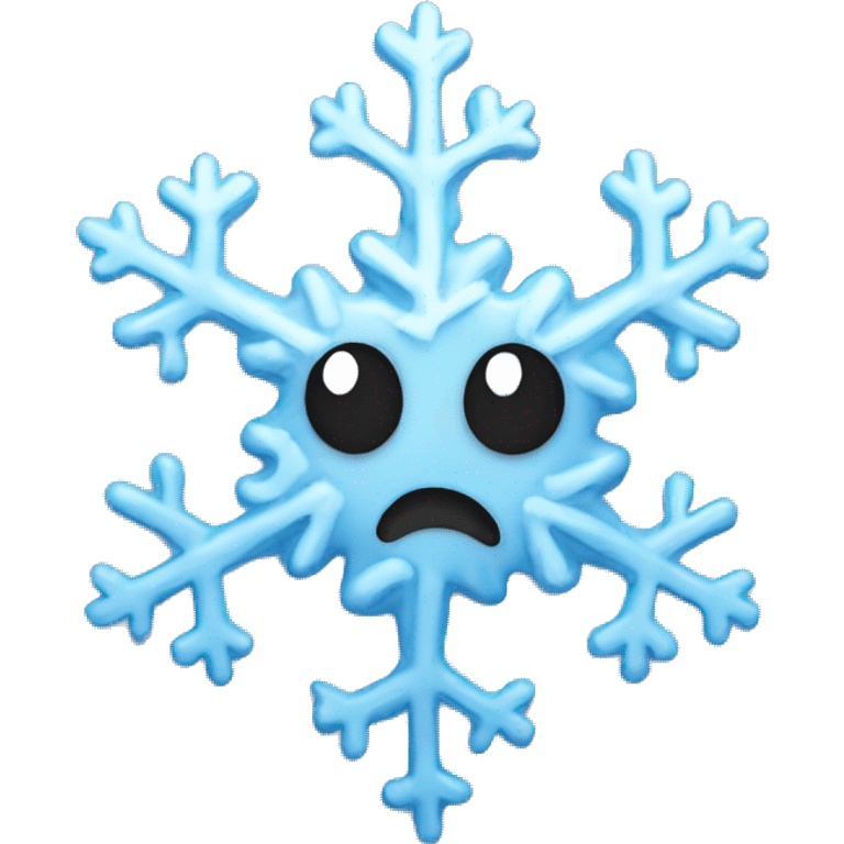 Melting snowflake emoji