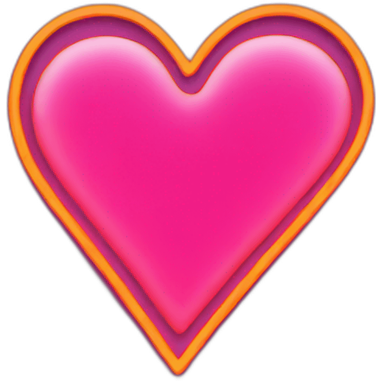 neon sign heart outline emoji