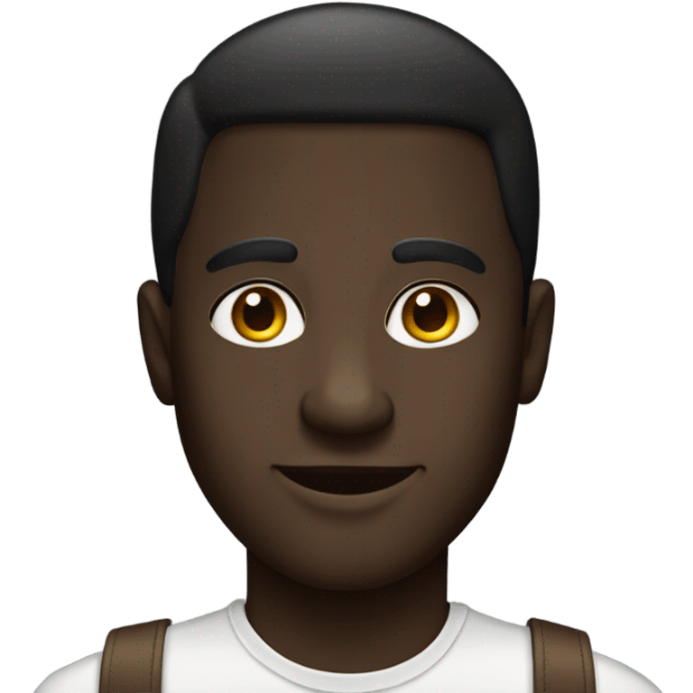 stylish portrait of dark-skinned male emoji