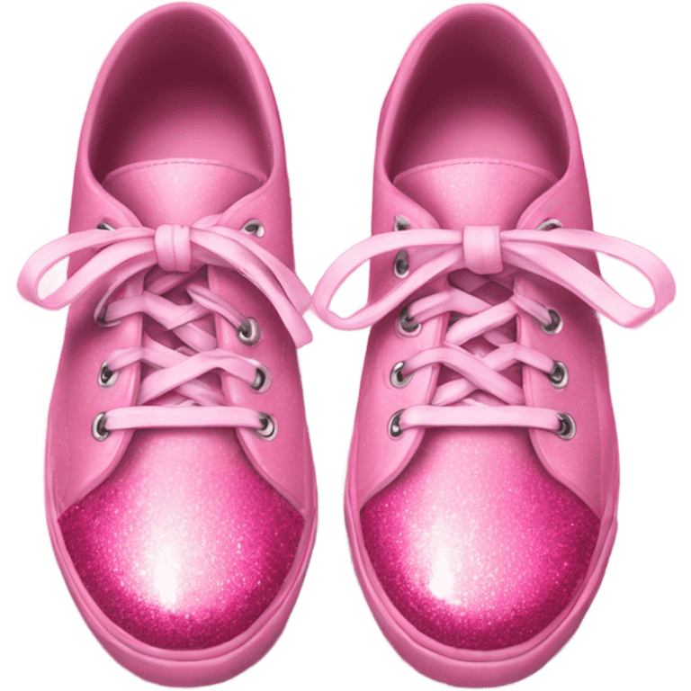 cute pink shoes with sparkle emoji