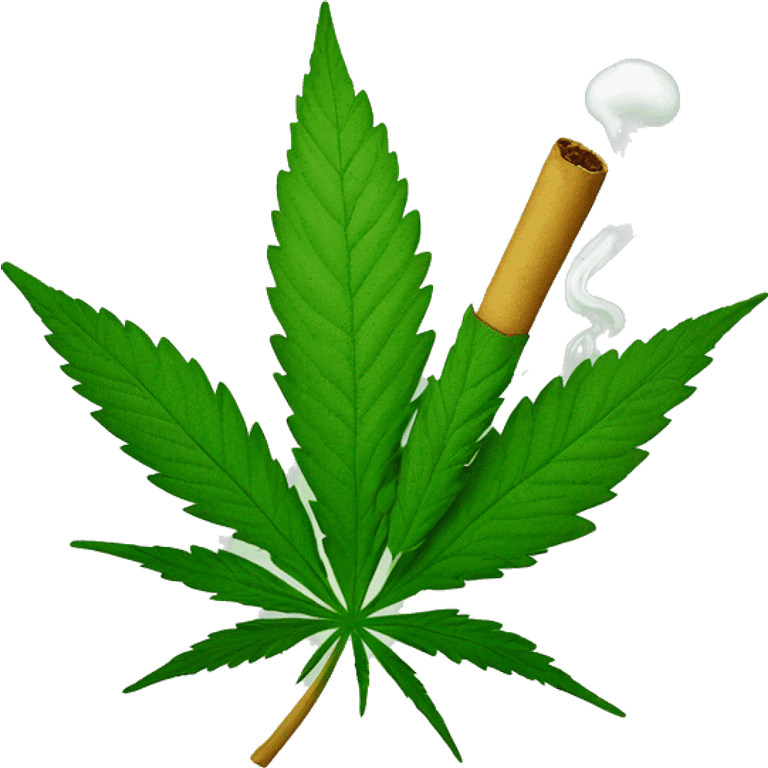 Cannabis joint with puff of smoke  emoji