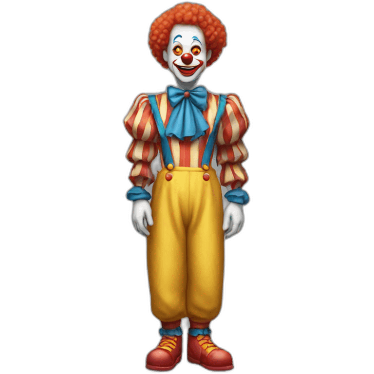 A clown that looks like humans standing full body emoji