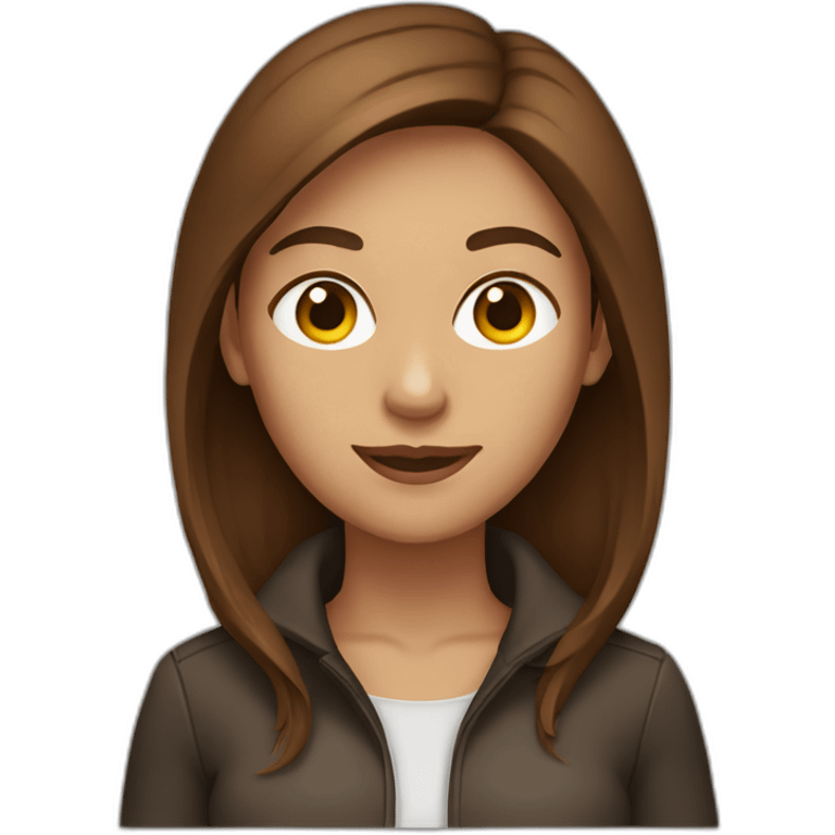 brown hair woman with viszla emoji