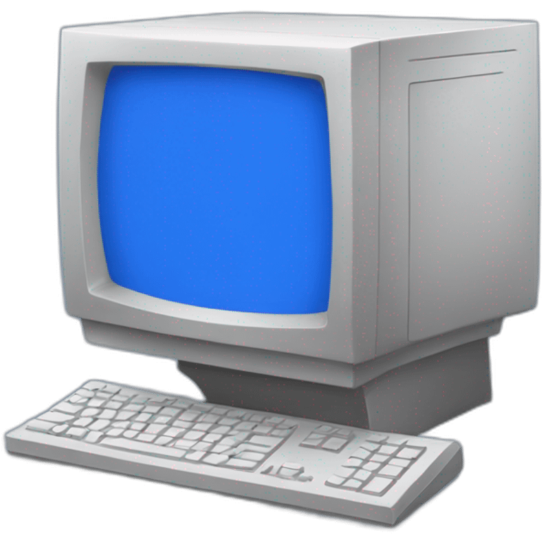 a computer with the blue screen of death (bsod) emoji