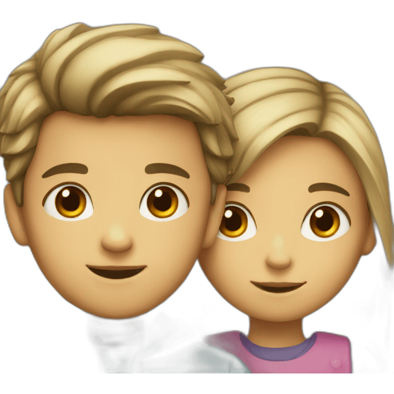 A girl and a boy emoji