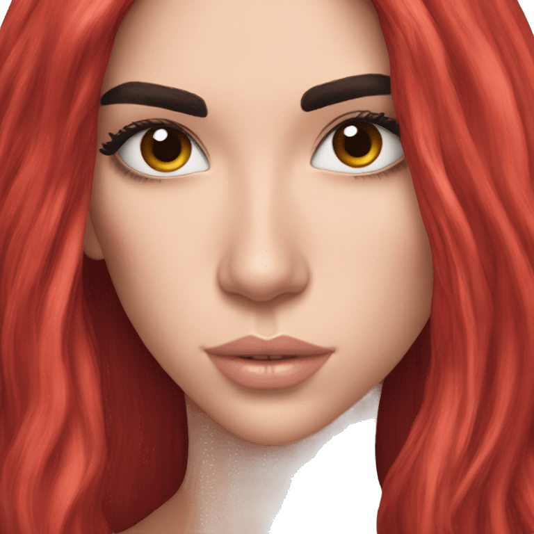 dua lipa with red long hair emoji