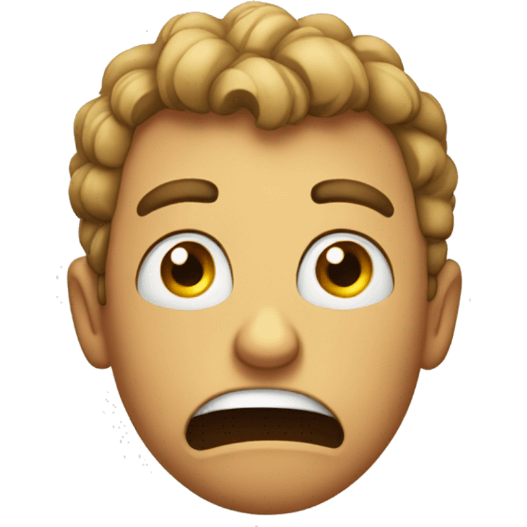 A weirded out disgusted face emoji