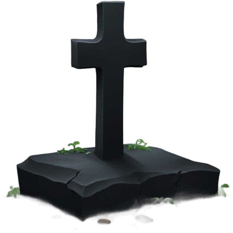 a black grave with the letters RIP emoji