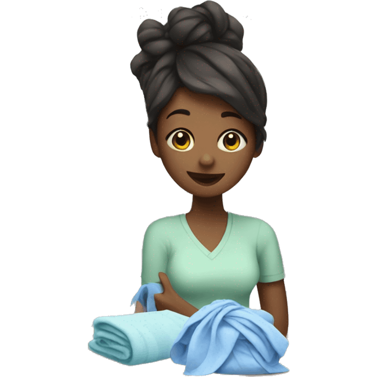 girl doing laundry emoji