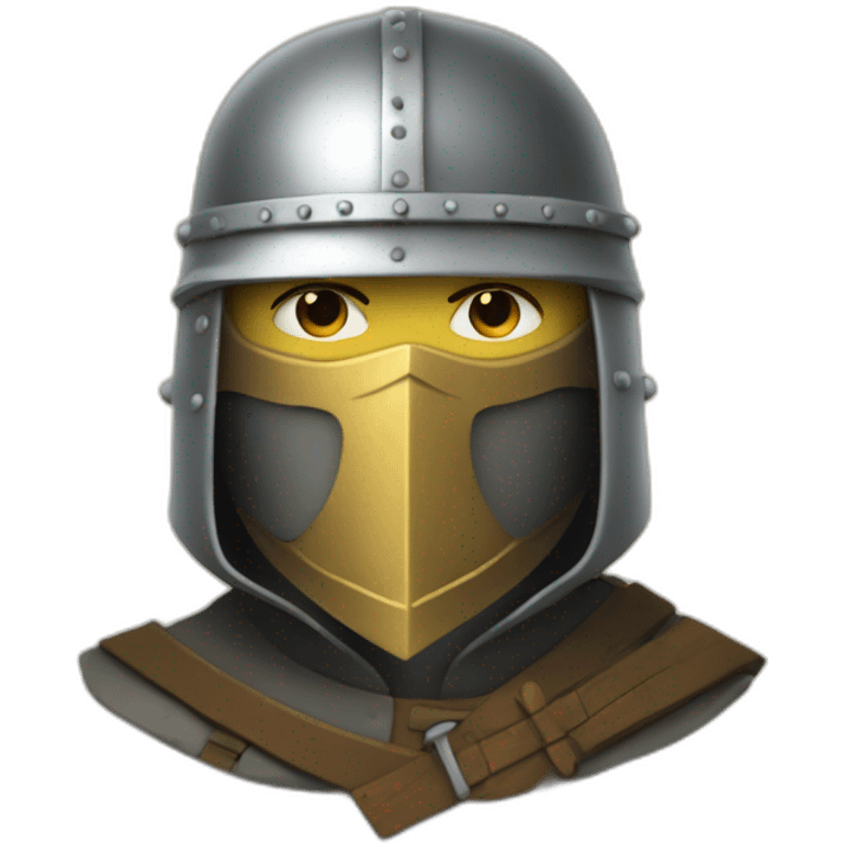 medieval saboteur wearing mask emoji