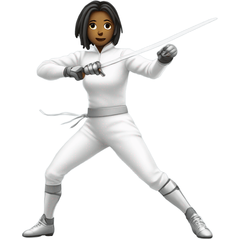 saber fencing sport female  emoji