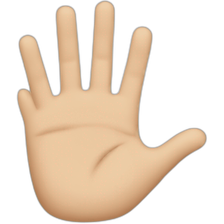 hand with face  emoji