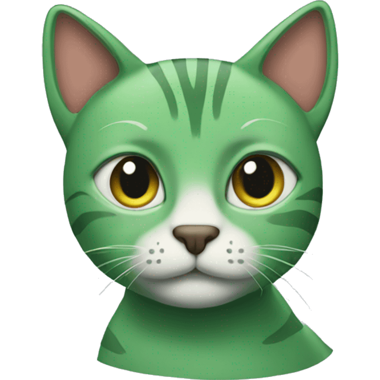 Green cat  emoji