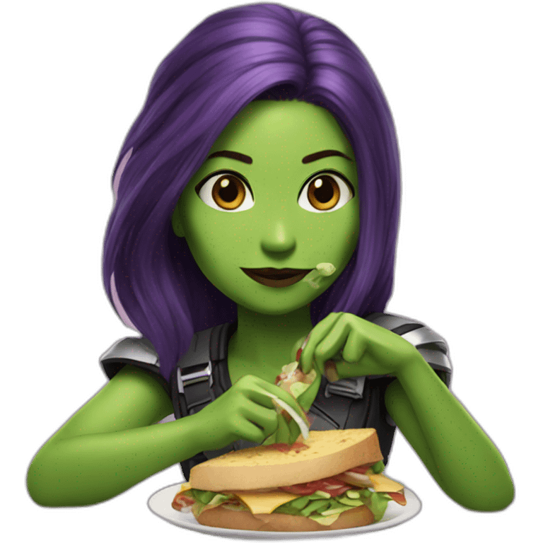 Gamora eat lunch emoji